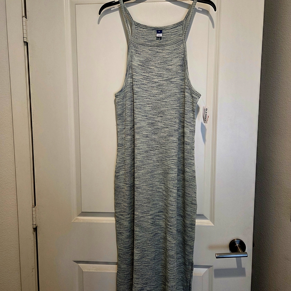 Old Navy Heathered Gray Maxi Dress